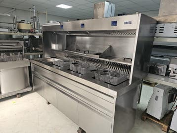 Hakto gereviseerde  Bakwand Friteuse 3x 2 manden + bakplaat, Zakelijke goederen, Ophalen of Verzenden, Gebruikt