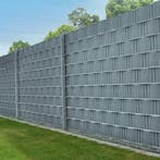 PVC Privacystrips - 3 stuks - 35 meter - grijs - Incl. Beves, Tuin en Terras, Schuttingen, Verzenden, Nieuw