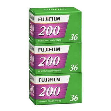 Fuji 200 / 36 film 3 pak (fotorolletjes, Analoge Fotografie), Ophalen of Verzenden, Nieuw