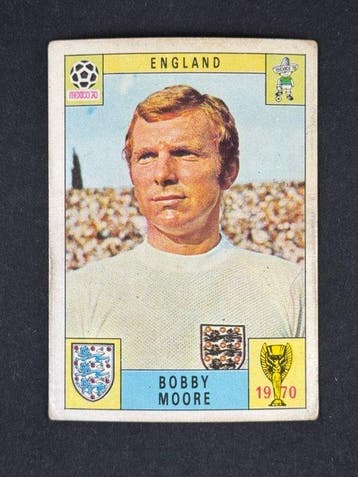 1970 Panini Mexico 70 World Cup, - England: Bobby Moore - 1, Nieuw