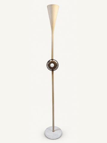 Angelo Lelii - Lamp - Metaal, Marmer, Messing, Glas -