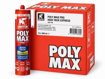 Griffon polymax hightack express 12 stuks, 435 gr, wit,, Doe-het-zelf en Verbouw, Verzenden, Nieuw