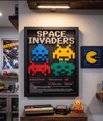 Taito - Poster decorativo 3D - SPACE INVADERS - Videogame, Nieuw