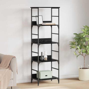 vidaXL Boekenkast 4-laags 50 x 33 x 153 cm Bewerkt hout, Huis en Inrichting, Minder dan 50 cm, Verzenden, Nieuw, 150 tot 200 cm