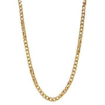 Gouden gourmet collier 50.5 cm 14 karaat, Sieraden, Tassen en Uiterlijk, Kettingen, Verzenden, Zo goed als nieuw, Goud