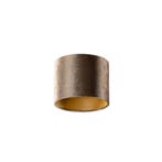 Velours lampenkap bruin met gouden binnenkant 18/18/14, Bruin, Verzenden, Rond, Nieuw