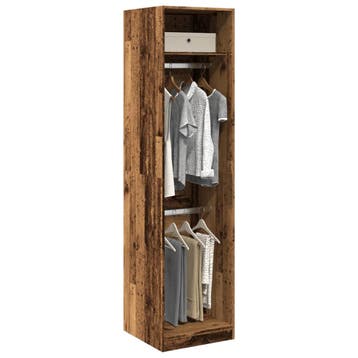 vidaXL Kledingkast 50x50x200 cm bewerkt hout oud hout, Verzenden, Nieuw