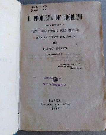 Filippo Zanetti - Il problema de problemi - 1877