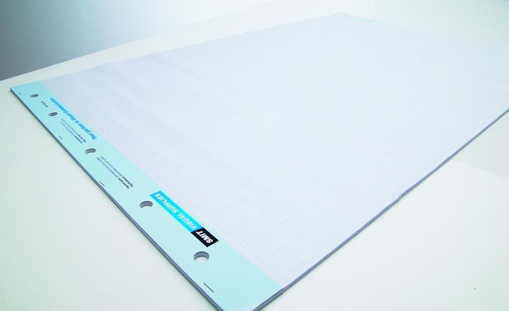 Flip-overpapier, Rol 5 x 20 vel , blanco/geruit, Zakelijke goederen, Kantoor en Winkelinrichting | Kantoorartikelen, Ophalen of Verzenden