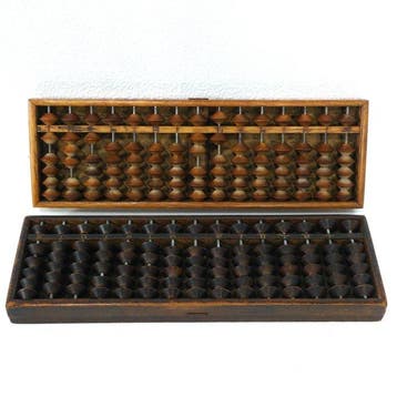 Set van twee Japanse houten soroban (abacus) - Hout - Japan
