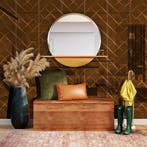 Zelfklevende Mozaïek Tegel - Afimera Copper Glass - Koper -, Ophalen of Verzenden, Nieuw