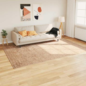 vidaXL Vloerkleedloper MARSA Bruin 150 x 230 cm Polyester en, Verzenden, Nieuw, Geel