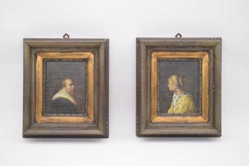 Scuola europea (XIX-XX) - Coppia di volti