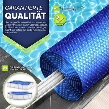 Zwembad Afdekzeil - Rond - Solarzeil - 244 cm - Blauw - Till, Verzenden, Zo goed als nieuw
