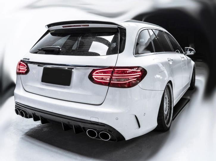 Diffuser + Uitlaatstukken (chrome) geschikt voor Mercedes, Auto diversen, Tuning en Styling