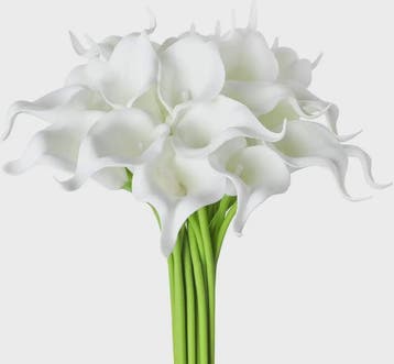 20x Kunstbloemen Calla Lelie - Real Touch Latex - Pure Wit, Verzenden, Nieuw