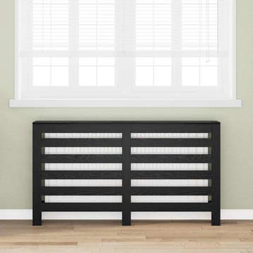 vidaXL Radiatorafdekking Zwart eiken 149 x 20 x 82 cm, Verzenden, Nieuw