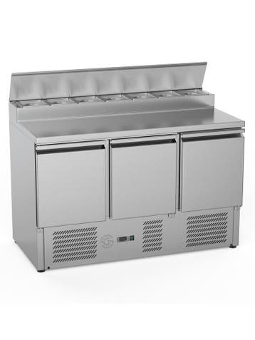 Saladette - 3-Deurs - 392 Liter - RVS - 230V - H 97 x B 136., Verzenden, Nieuw in verpakking