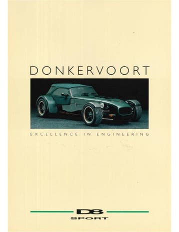1994 DONKERVOORT D8 BROCHURE NEDERLANDS, Nieuw, Author