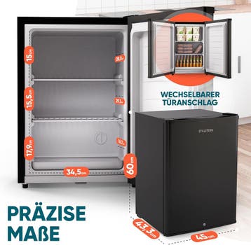 Mini vriezer - Vrijstaand - Barmodel - 42 liter - Zwart - St, Verzenden, Zo goed als nieuw
