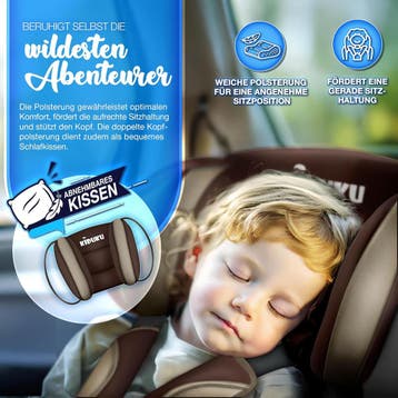 Autostoel - Autostoeltje - 9-36 kg - 1-12 jaar - Bruin - KID, Kinderen en Baby's, Verzenden, Zo goed als nieuw
