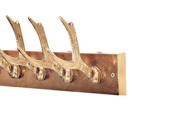 Decoratieve Wandkapstok DEER 50cm goud Metalen Hertengewei, Huis en Inrichting, Ophalen of Verzenden, Nieuw
