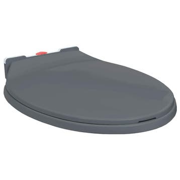 vidaXL Toiletbril soft-close en quick-release ovaal grijs, Verzenden, Nieuw