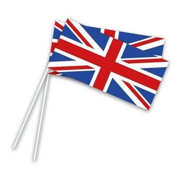 Zwaaivlaggetjes UK Op Stok - 50 stuks, Ophalen of Verzenden, Nieuw