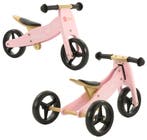 2Cycle 2 in 1 Loopfiets - Driewieler - Hout - 1 Jaar - Roze, Verzenden, Nieuw, Loopfiets