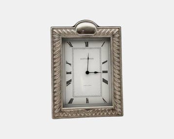 . - Luxury Mappin & Webb Sterling Silver Desk Clock -