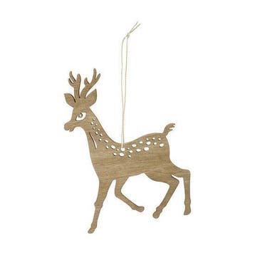 Houten hert van Housedoctor ( bruin / 15 cm - set Ã  4 stuks, Diversen, Verzenden, Nieuw