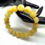 Armband met natuurlijke witte Baltische barnsteen kralen van