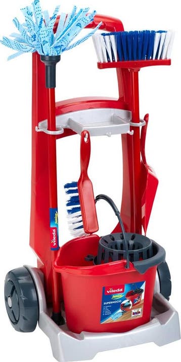 Klein Toys Vileda schoonmaaktrolley - speelgoed - incl., Ophalen of Verzenden, Zo goed als nieuw