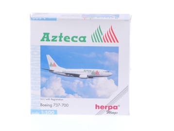 Schaal 1:500 Herpa 512909 Azteca Boeing 737-700 Reg. XA-L..., Ophalen of Verzenden, Zo goed als nieuw
