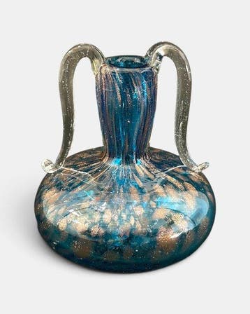 Vaas - Blauw glas en aventurijn - .
