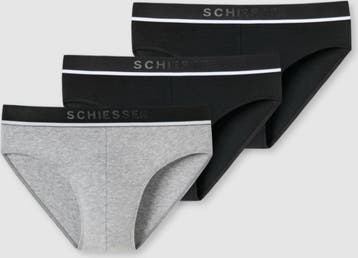 Schiesser - Maat L - 95/5 Organic Heren Rio Slip - 3 pack, Verzenden