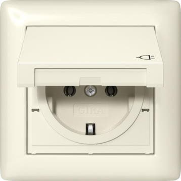 Gira Standaard 55 IP44 Schuko Stopcontact Met Scharnierende, Verzenden, Nieuw, Overige typen