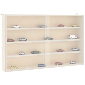 vidaXL Houten vitrinekast met deuren 60x8,5x37cm, Verzenden, Nieuw