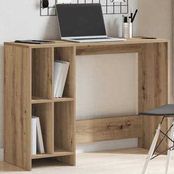 vidaXL Bureau 102,5x35x75 cm bewerkt hout artisanaal, Verzenden, Nieuw