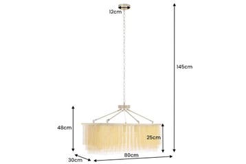 Hanglamp ROYAL 80 cm met fijne gouden metalen kettingen -, Ophalen of Verzenden, Nieuw