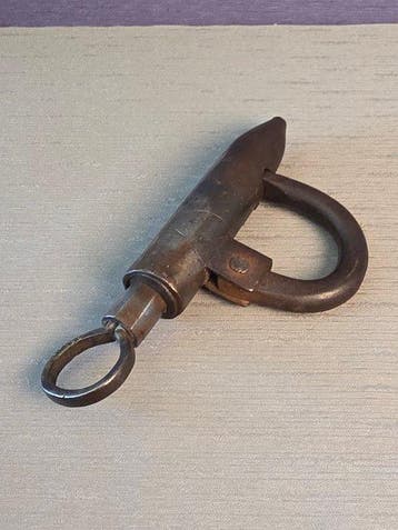 Scandinavian - Hangslot - Antiek Grendelslot, Antiek en Kunst