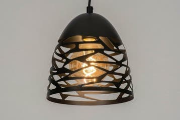 Rietveld Hanglampen - Zwart - Metaal, Verzenden, Nieuw