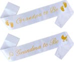 Sjerpen Grandpa en/of Grandma to Be wit met gouden opdruk, Verzenden, Nieuw, Versiering, Geboorte of Huwelijk