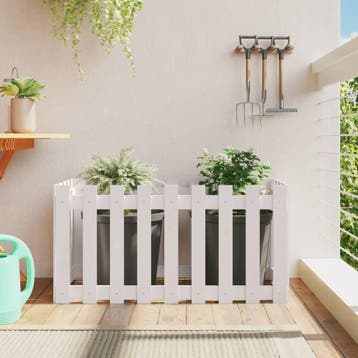 vidaXL Plantenbak verhoogd hekontwerp 100x50x50 cm, 100 cm of meer, Verzenden, Nieuw, Hout