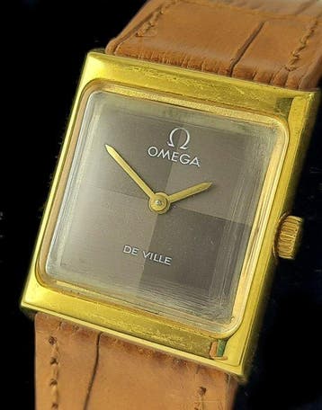 Omega - De Ville - Square Checkered Dial - Zonder, Nieuw