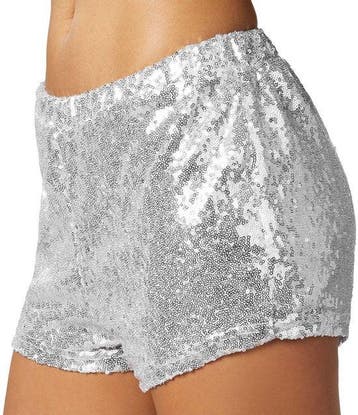 2dekans | Dressforfun Pailletten-short zilver L -, Dressforfun, Ophalen of Verzenden, Zo goed als nieuw