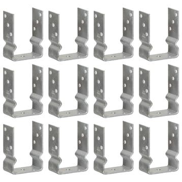 vidaXL Hekankers 12 stuks Zilver 10x6x15 cm Gegalvaniseerd, Verzenden, Nieuw