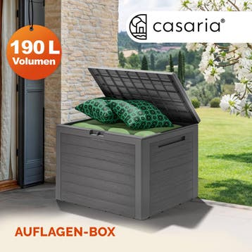 Kussenbox Lille Grijs 190L houtlook (Kussenboxen), Verzenden, Nieuw