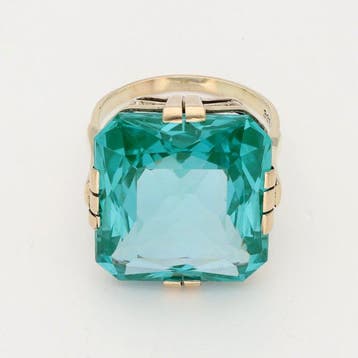 Ring - 8 karaat Geel goud Spinel, Nieuw