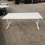 Zit-sta bureau 180x80cm elektrisch verstelbaar wit/wit,, Ophalen of Verzenden, Gebruikt